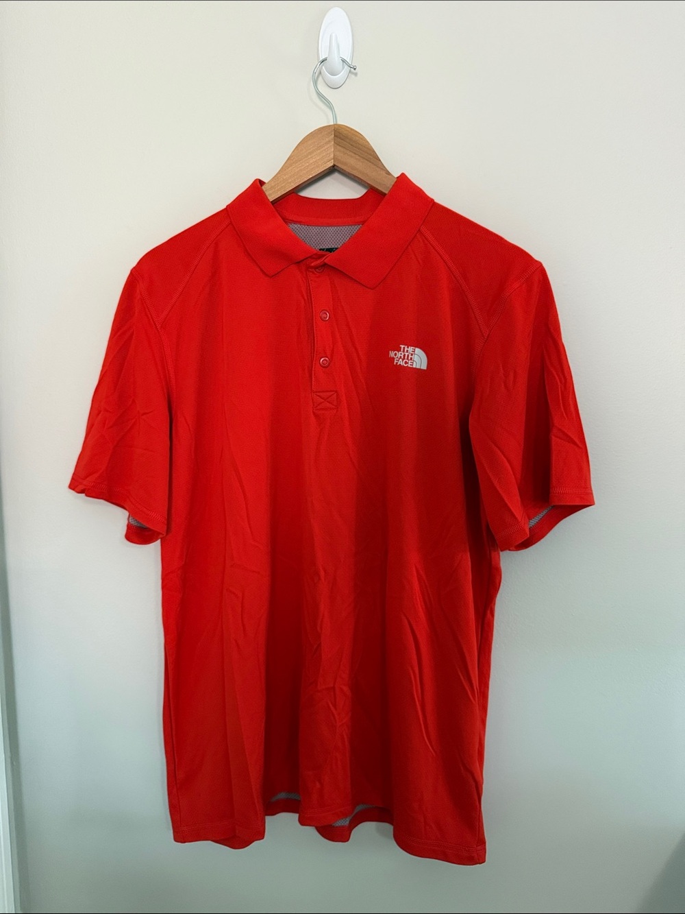 The North Face Men's Bright Orange Polo with Logo